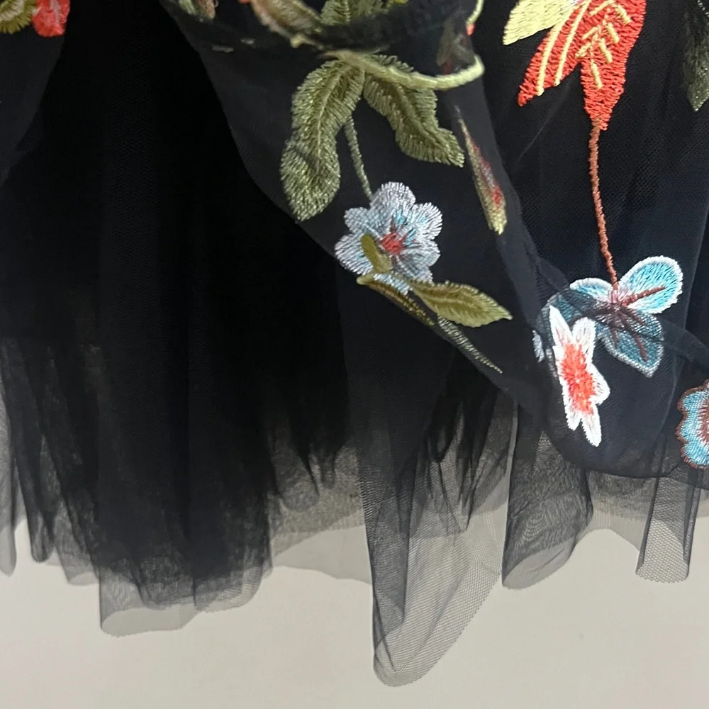 New York & Company Black Dress with Colorful Floral Design - Picture 10 of 10